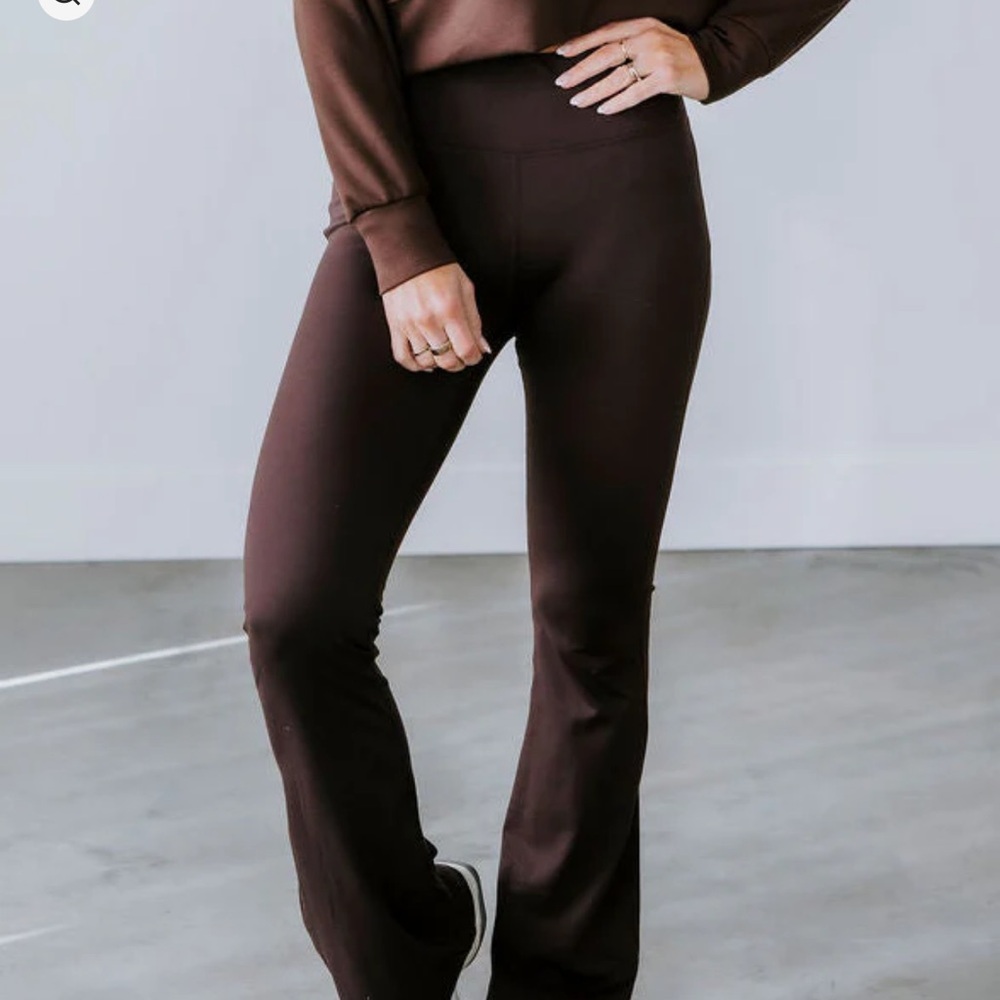 Lily and Lottie Brown Flared leggings